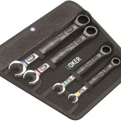 Wera 073290 Joker 4 Piece Metric Ratcheting Combination Spanner Set 10-19mm