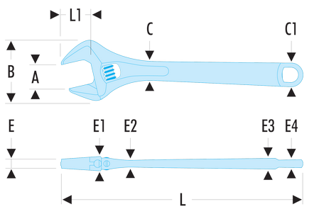 Facom 101.12 'Quick-Adjust' Adjustable Wrench 12" (300mm) - Image 4