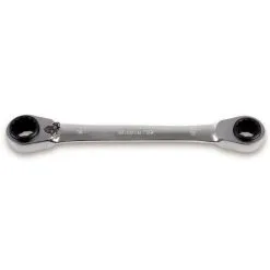 Beta Tools Beta 192 4 IN 1 Flat Bi Hex Double End Reversible Ratcheting Spanner Wrench 8 X 10 / 12 X 13mm
