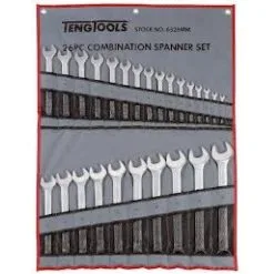 Teng Tools Teng 6526MM 26pc Metric 6-32mm Combination Wrench Spanner Set In A Tool Roll