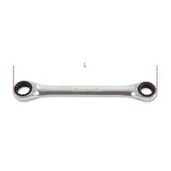 Beta Tools Beta 195AS Imperial Flat Double Ended Ratchet RIng Spanner Wrench 5/16" X 3/8" AF
