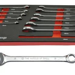 Britool Hallmark CEHMSET12TC 12 Piece Hexagon Ring (6 Point) Combination Spanner Set 8-19mm