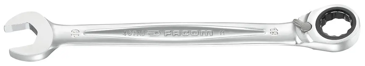 Facom 467AS.18 Metric Anti-Slip Ratcheting Combination Spanner 18mm