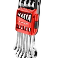 Facom 467B.JP10 10 Piece Reversible Ratcheting Anti Slip Combination Spanner Set 8-19mm