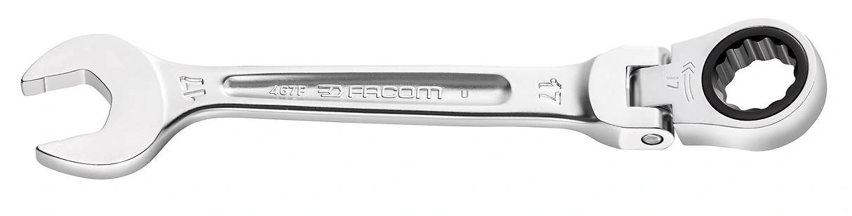 Facom 467BF.9 Flexible Anti-Slip Ratchet Combination Spanner 9mm