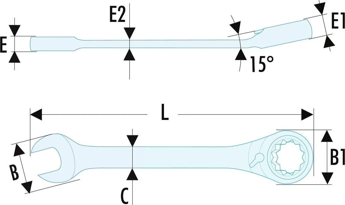 Facom 467BR.17 'Fast Ratchet' Ratcheting Spanner 17mm - Image 2