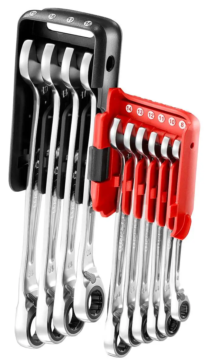 Facom 467BR.JP10 10 Piece 'Fast Ratchet' Ratcheting Combination Spanner Set 8-19mm - Image 4