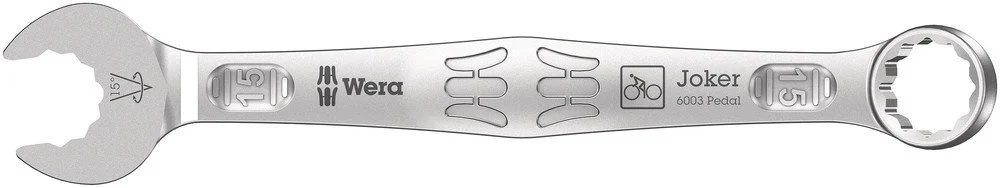 Wera 020221 JOKER 6003 PEDAL Thin Wall Bike Metric Ring Combination Spanner 15mm