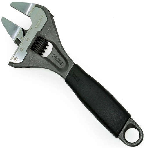 Bahco 9029-T ERGO Extra Thin Jaws Adjustable Wrench 6" Extra Wide Jaw Opening 32mm