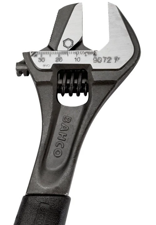 Bahco 9073P Black Finish Comfort Grip Adjustable Wrench With Reversible Jaw 12" - Image 4