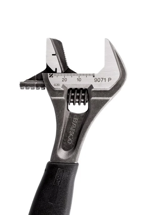 Bahco 9073P Black Finish Comfort Grip Adjustable Wrench With Reversible Jaw 12" - Image 5
