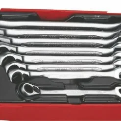Teng TT6508RAF AF Ratcheting Combination Spanner Set In Tool Box Tray