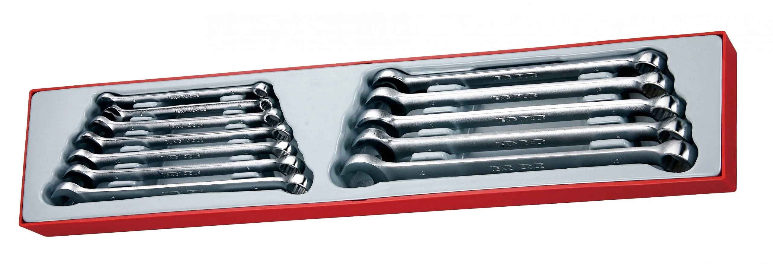 Teng Tools Teng TTXLMP12 12 Piece Metric Extra Long Combination Spanner Wrench Set 8-19mm