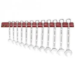 Teng Tools Teng WR8012 12 Piece Anti-Slip Combination Spanner Set On Wall Rack 8-19mm